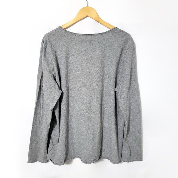 Life Is Good Womens We're All Mutts Smooth Tee Sz 2XL Gray Long Sleeve Dog Print - Picture 6 of 10